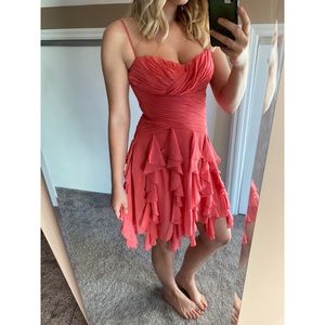 Moving Sale! Sweetheart Peach Ruffle Dress